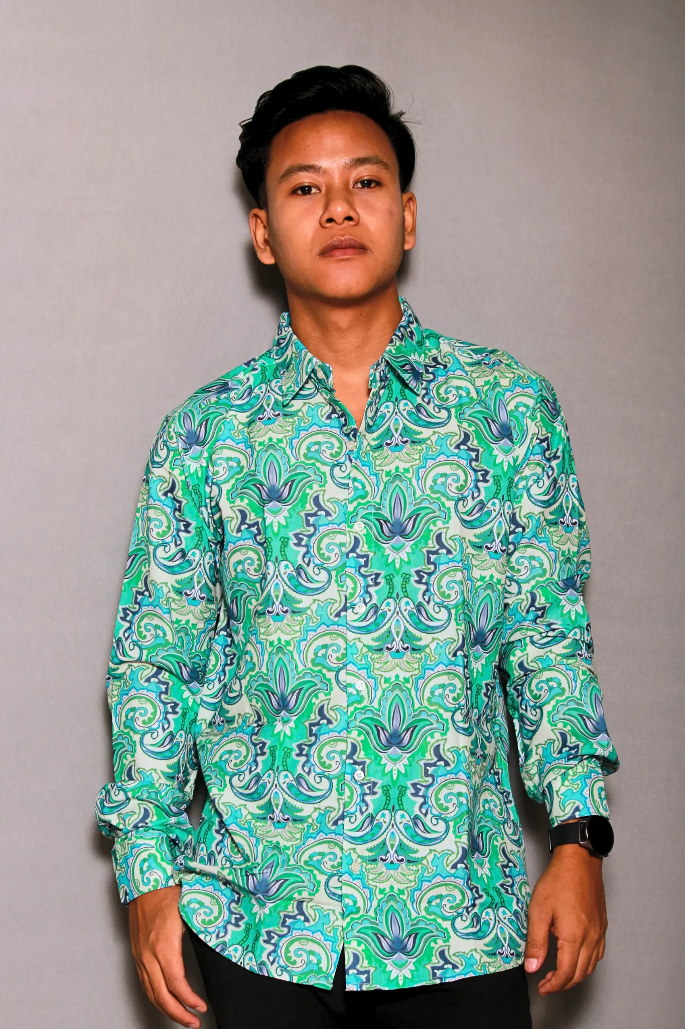 Enchanted Bloom Paisley Full Sleeves Men's Shirt