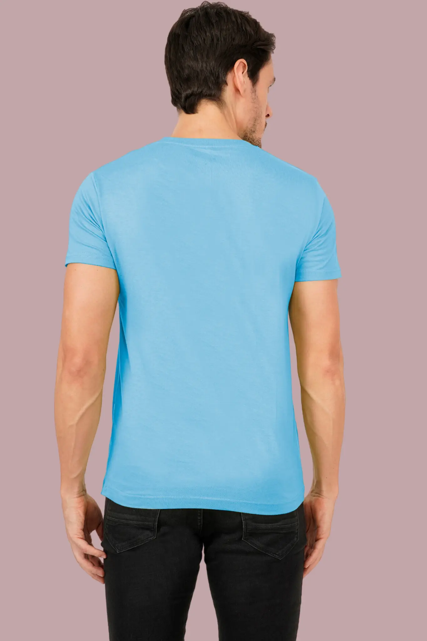 Faith over Fear Round Neck Tshirt RoyalBlue - Image 4