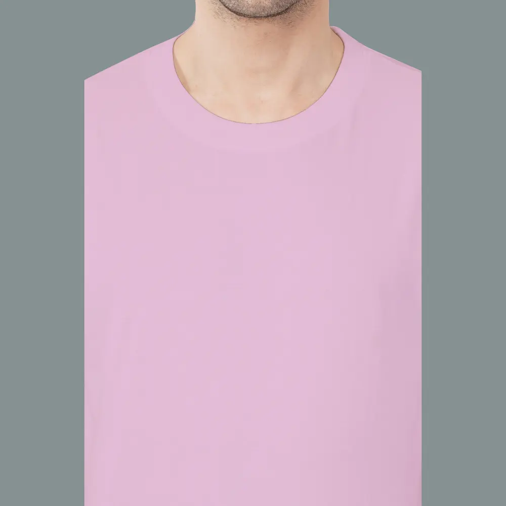 Lilac Dropped Shoulder Tshirt  Solid Men - Image 2